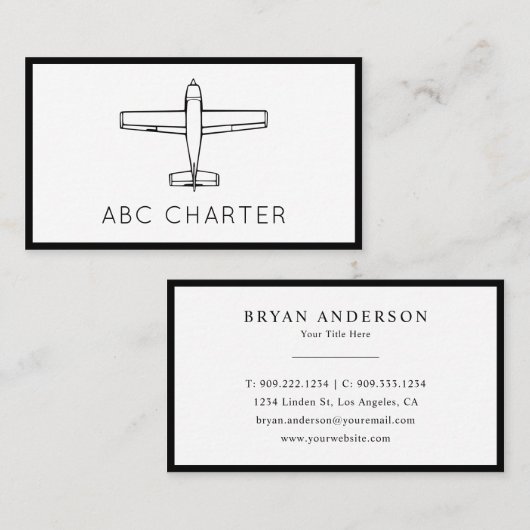 Luftfahrt Visitenkarte (Vorne/Hinten)