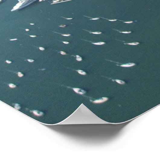 Luftfahrt von Boston Skyline Poster (Ecke)