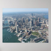 Luftfahrt von Boston Skyline Poster (Vorne)