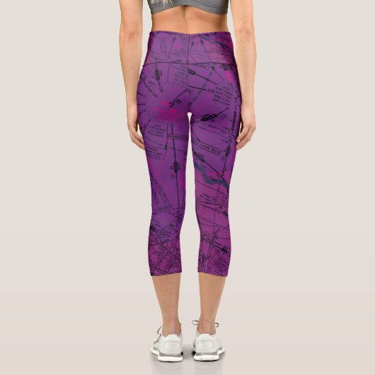 Luftfahrtabellen Capri Leggings (Rückseite)