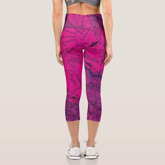 Luftfahrtabellen Capri Leggings (Rückseite)
