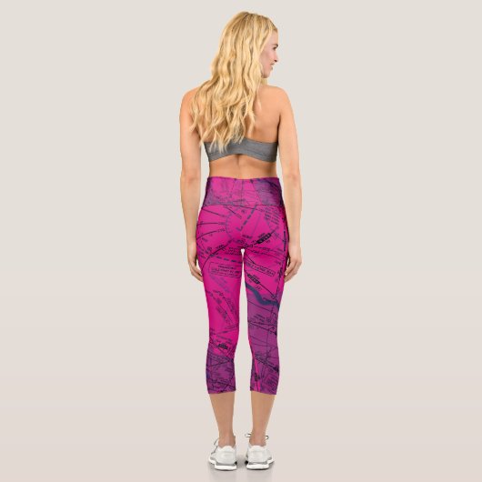 Luftfahrtabellen Capri Leggings (Rückseite)