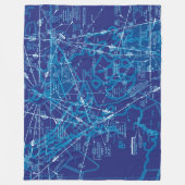 Luftfahrtabellen Fleecedecke (Vorderseite)