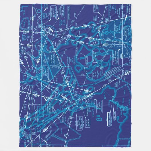 Luftfahrtabellen Fleecedecke (Vorderseite)