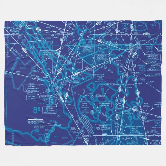 Luftfahrtabellen Fleecedecke (Vorderseite (Horizontal))