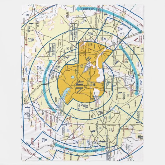 Luftfahrtabellen Fleecedecke (Vorderseite)