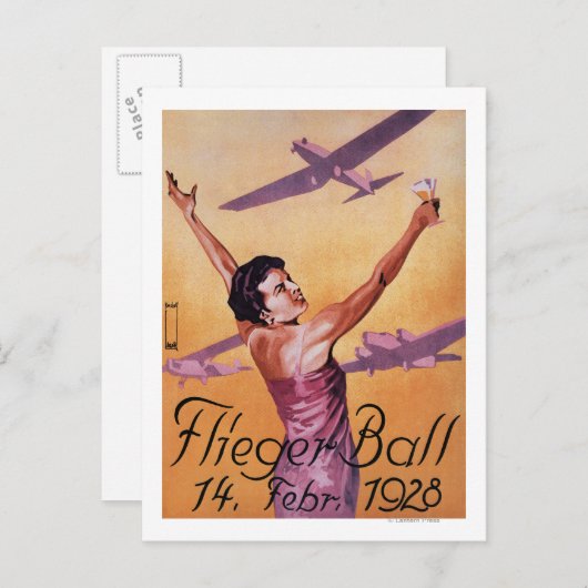 Luftfahrtausstellung im Hotel Wagner Promo Poster Postkarte (Vorne/Hinten)