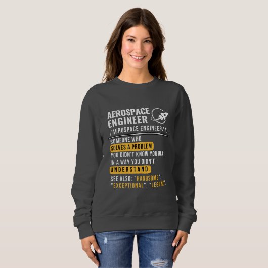 Luftfahrtingenieur Definition Sweatshirt (Vorne ganz)