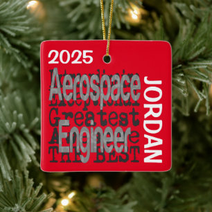 Luftfahrtingenieur Extraordinaire CUSTOM Keramikornament