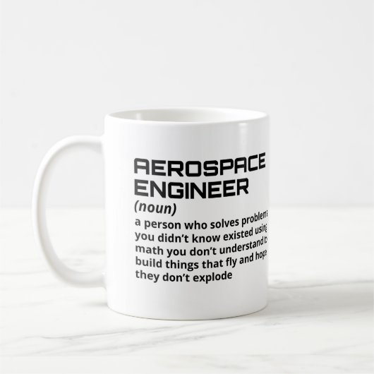 Luftfahrtingenieur - Funny Definition B-1 Kaffeetasse (Links)
