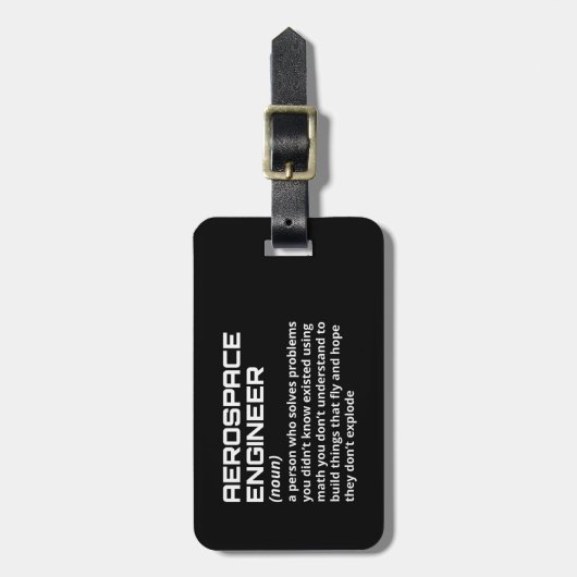 Luftfahrtingenieur - Funny Definition Gepäckanhänger (Vorderseite vertikal)