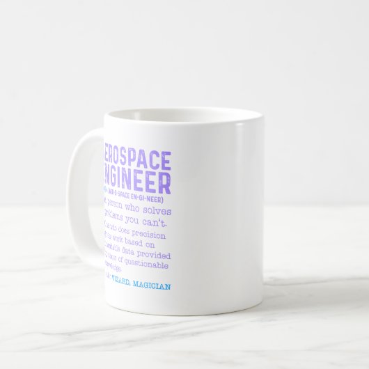 Luftfahrtingenieur Kaffeetasse (Vorderseite Links)