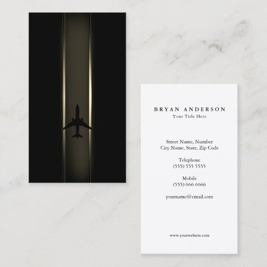 Luftfahrtkarte Visitenkarte (Vorne/Hinten)
