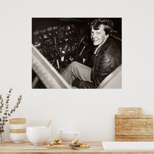 LUFTFAHRTPIONEER AMELIA EARHART — 1937 POSTER (Küche)