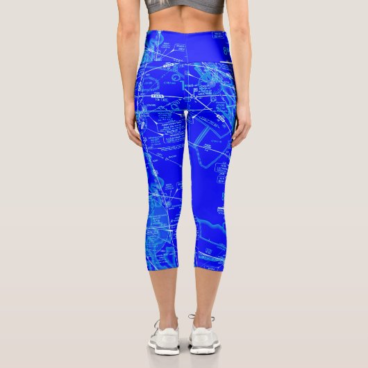 Luftfahrtskartentabelle Capri Leggings (Rückseite)