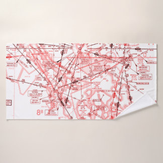 Luftfahrtskizze Badehandtuch