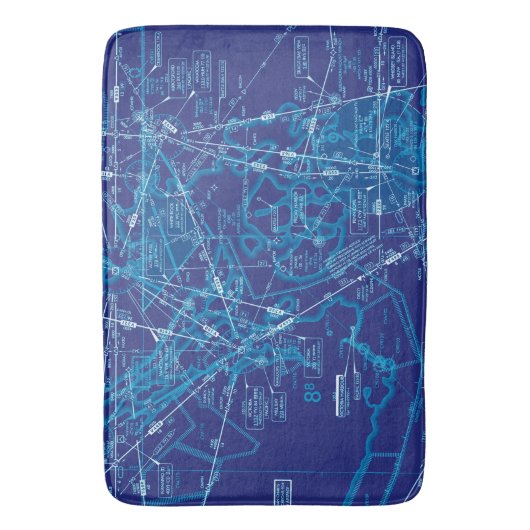 Luftfahrtskizze Badematte (Vorderseite Vertikal)