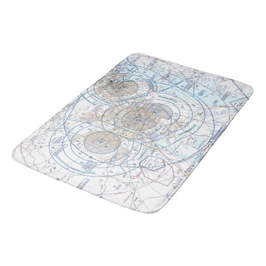 Luftfahrtskizze Badematte (Schrägansicht)