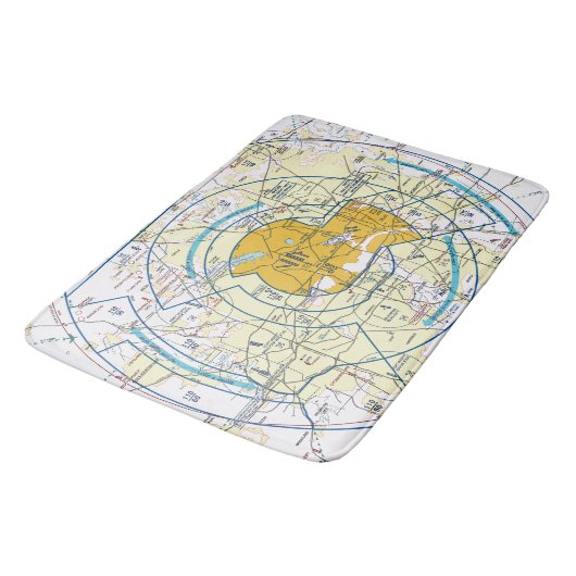 Luftfahrtskizze Badematte (Schrägansicht)