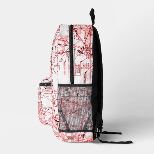 Luftfahrtskizze Bedruckter Rucksack (Rechts)