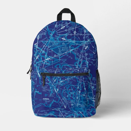 Luftfahrtskizze Bedruckter Rucksack (Vorderseite)