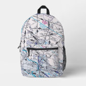 Luftfahrtskizze Bedruckter Rucksack (Vorderseite)