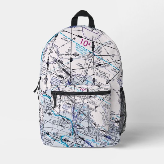 Luftfahrtskizze Bedruckter Rucksack (Vorderseite)