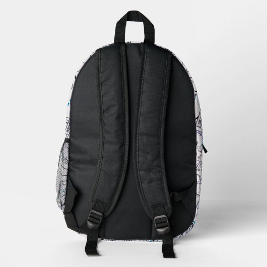 Luftfahrtskizze Bedruckter Rucksack (Rückseite)