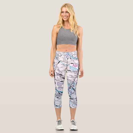 Luftfahrtskizze Capri Leggings (Vorderseite)