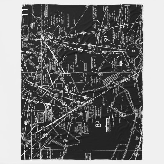 Luftfahrtskizze Fleecedecke (Vorderseite)