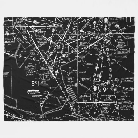 Luftfahrtskizze Fleecedecke (Vorderseite (Horizontal))