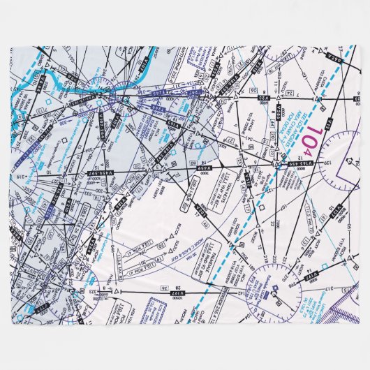 Luftfahrtskizze Fleecedecke (Vorderseite (Horizontal))