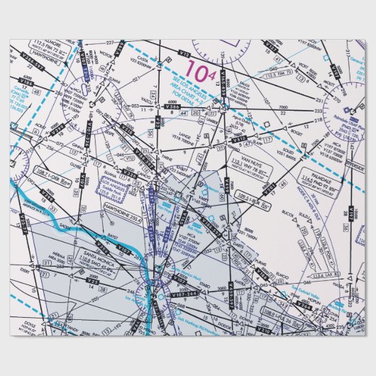 Luftfahrtskizze Geschenkpapier (Flach)