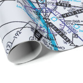 Luftfahrtskizze Geschenkpapier (Rolleneckpunkt)