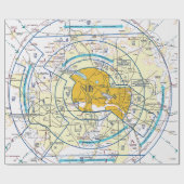 Luftfahrtskizze Geschenkpapier (Flach)