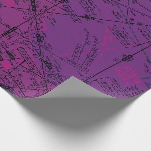 Luftfahrtskizze Geschenkpapier (Ecke)