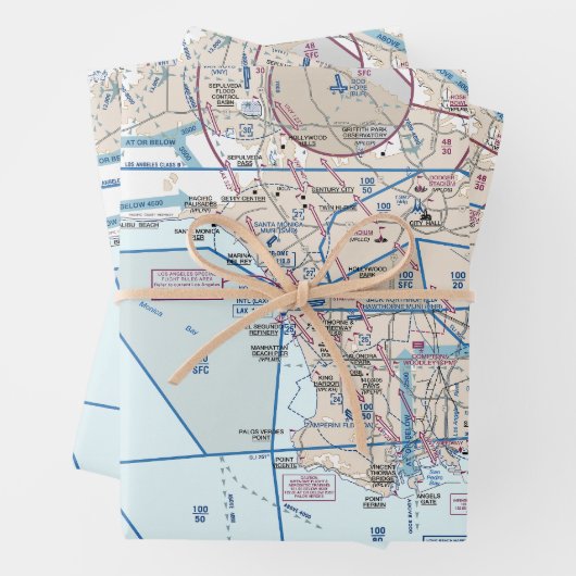 Luftfahrtskizze Geschenkpapier Set (Beispiel)