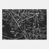 Luftfahrtskizze Geschenkpapier Set (Vorderseite)