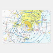 Luftfahrtskizze Geschenkpapier Set (Vorderseite)