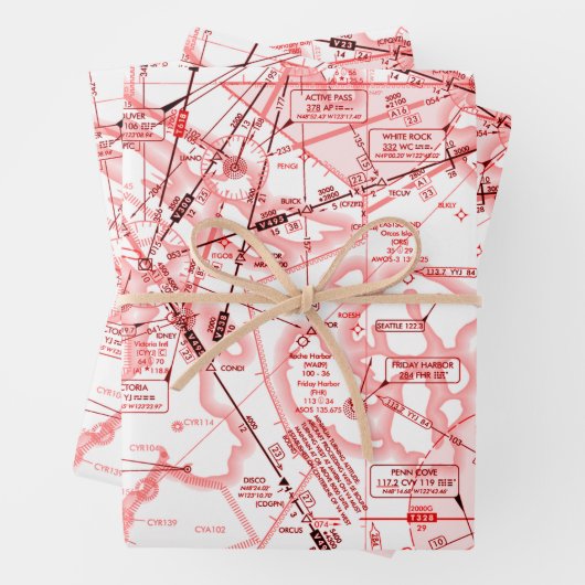 Luftfahrtskizze Geschenkpapier Set (Beispiel)