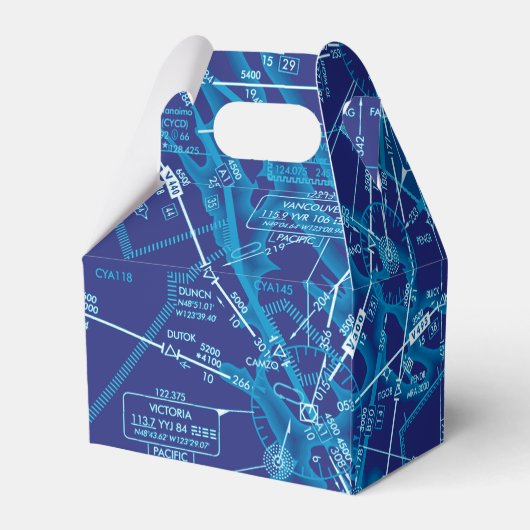 Luftfahrtskizze Geschenkschachtel (Rückseite)