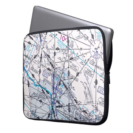 Luftfahrtskizze Laptopschutzhülle (Vorderseite Links)