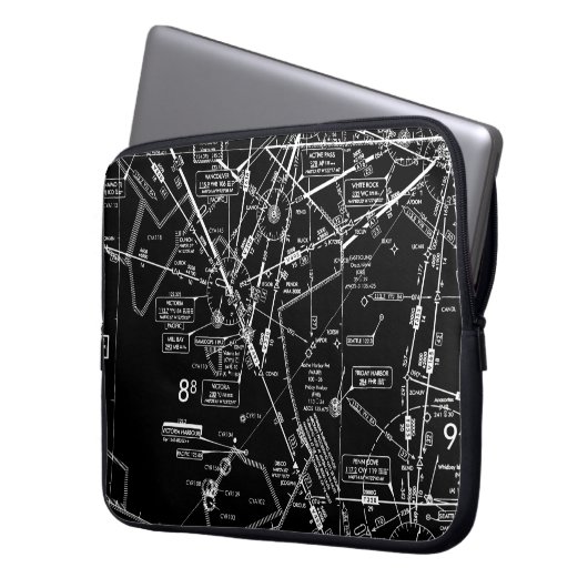 Luftfahrtskizze Laptopschutzhülle (Vorderseite Links)