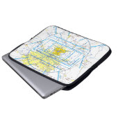 Luftfahrtskizze Laptopschutzhülle (Vorne Knopf)
