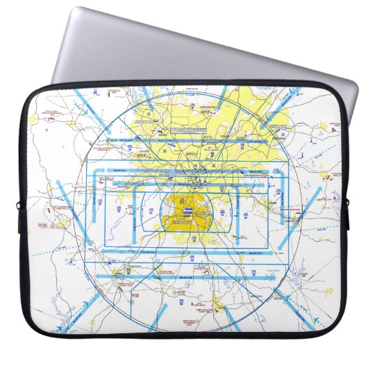 Luftfahrtskizze Laptopschutzhülle (Vorderseite)