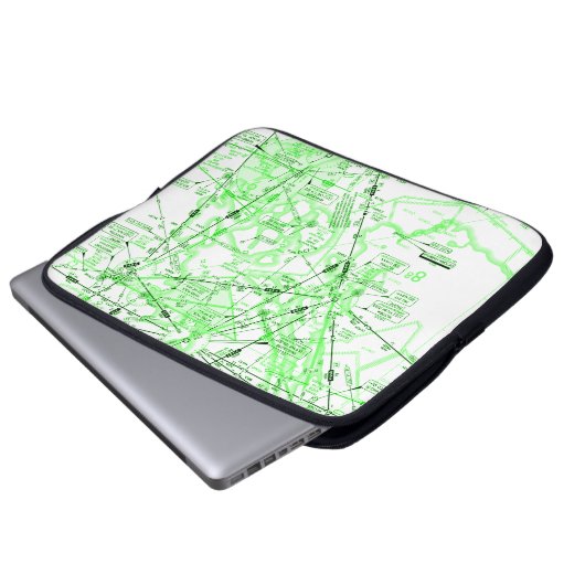 Luftfahrtskizze Laptopschutzhülle (Vorne Knopf)