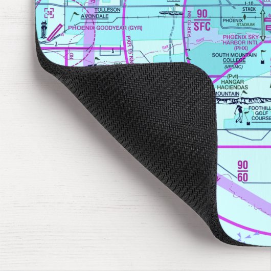 Luftfahrtskizze Mousepad (Ecke)