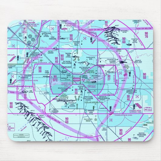 Luftfahrtskizze Mousepad (Vorne)