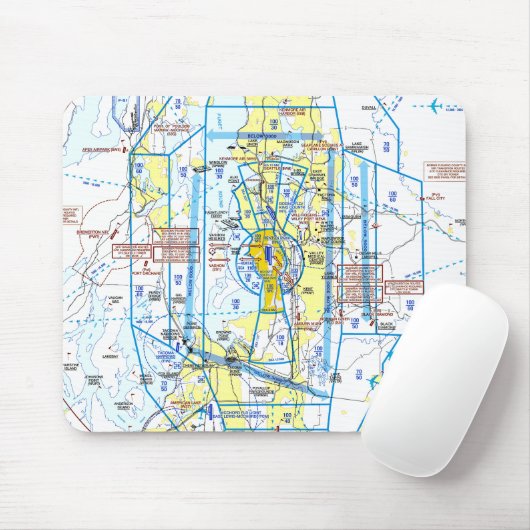 Luftfahrtskizze Mousepad (Mit Mouse)