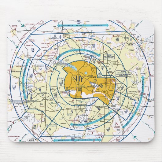 Luftfahrtskizze Mousepad (Vorne)